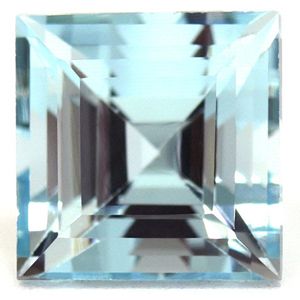 Akwamaryn 2,88 ct, niebieski, szlif kwadratowy