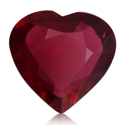 Rubin 1,16 ct, czerwony, szlif serce