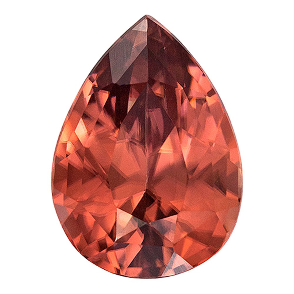 ZIRCON FACETED 8.37ct BROWN EC TANZANIA HEATED