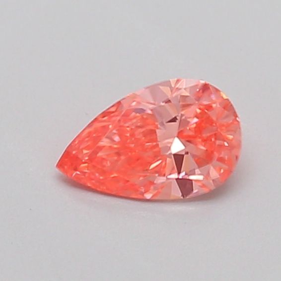 0.32 CT Fancy Vivid Orangey Pink PEAR