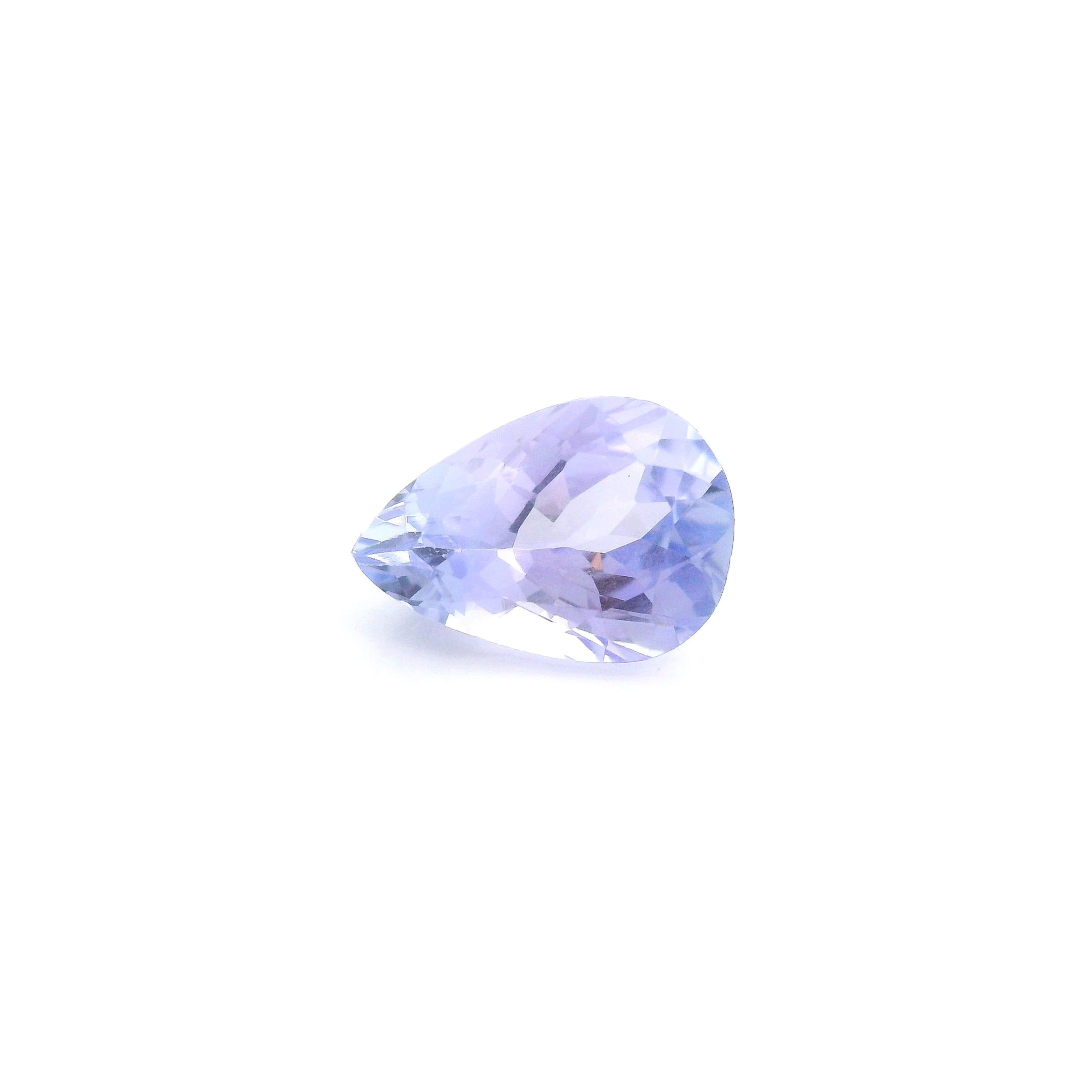 Tanzanit 2,10 ct, niebieski, szlif gruszka