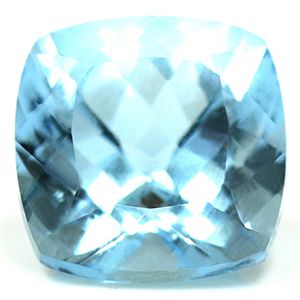 Akwamaryn 4,93 ct, niebieski, szlif cushion