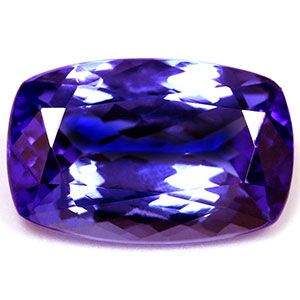 Tanzanit 4,60 ct, niebieski, szlif cushion