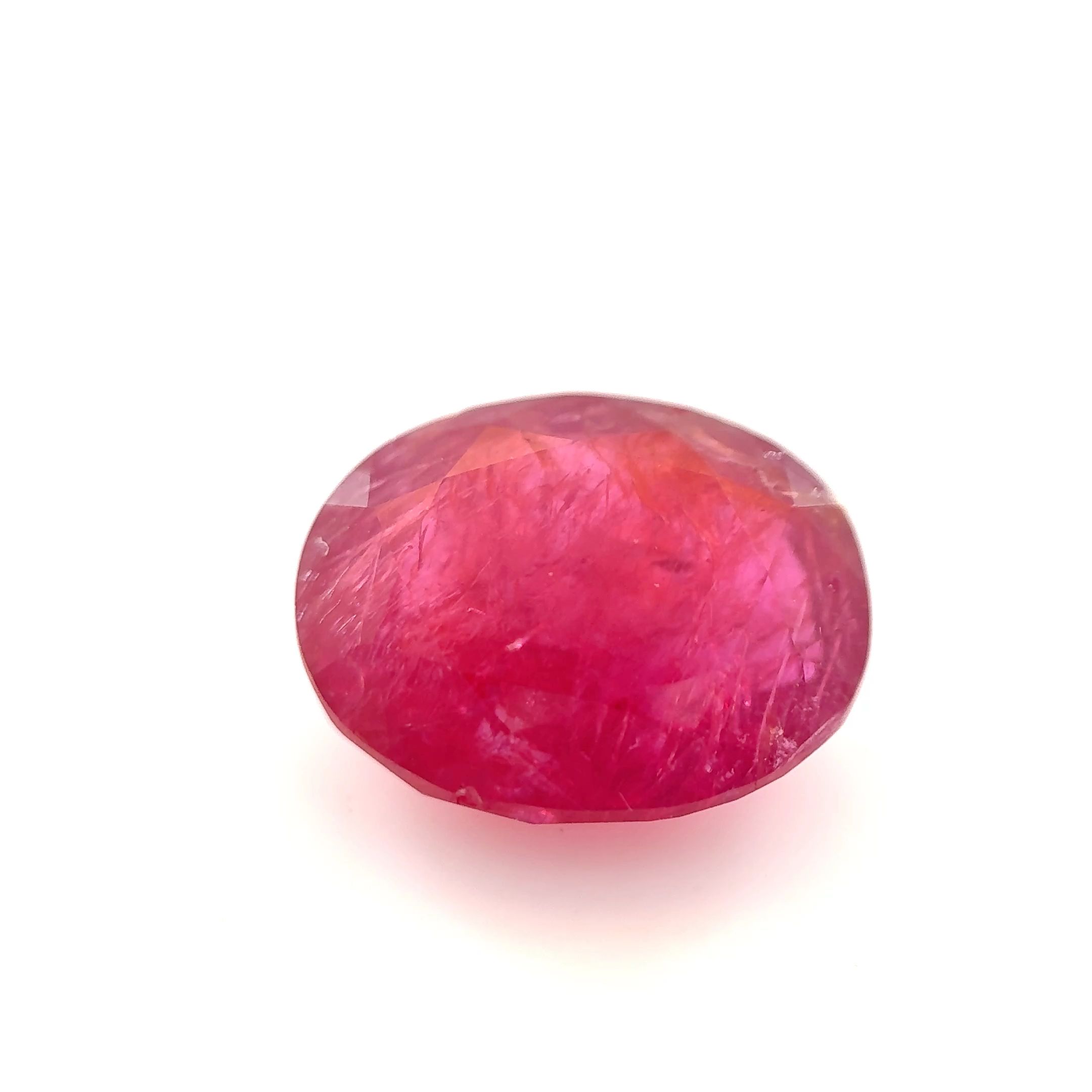 RUBY FACETED 6.73ct RED Medium SI THAILAND HEATED