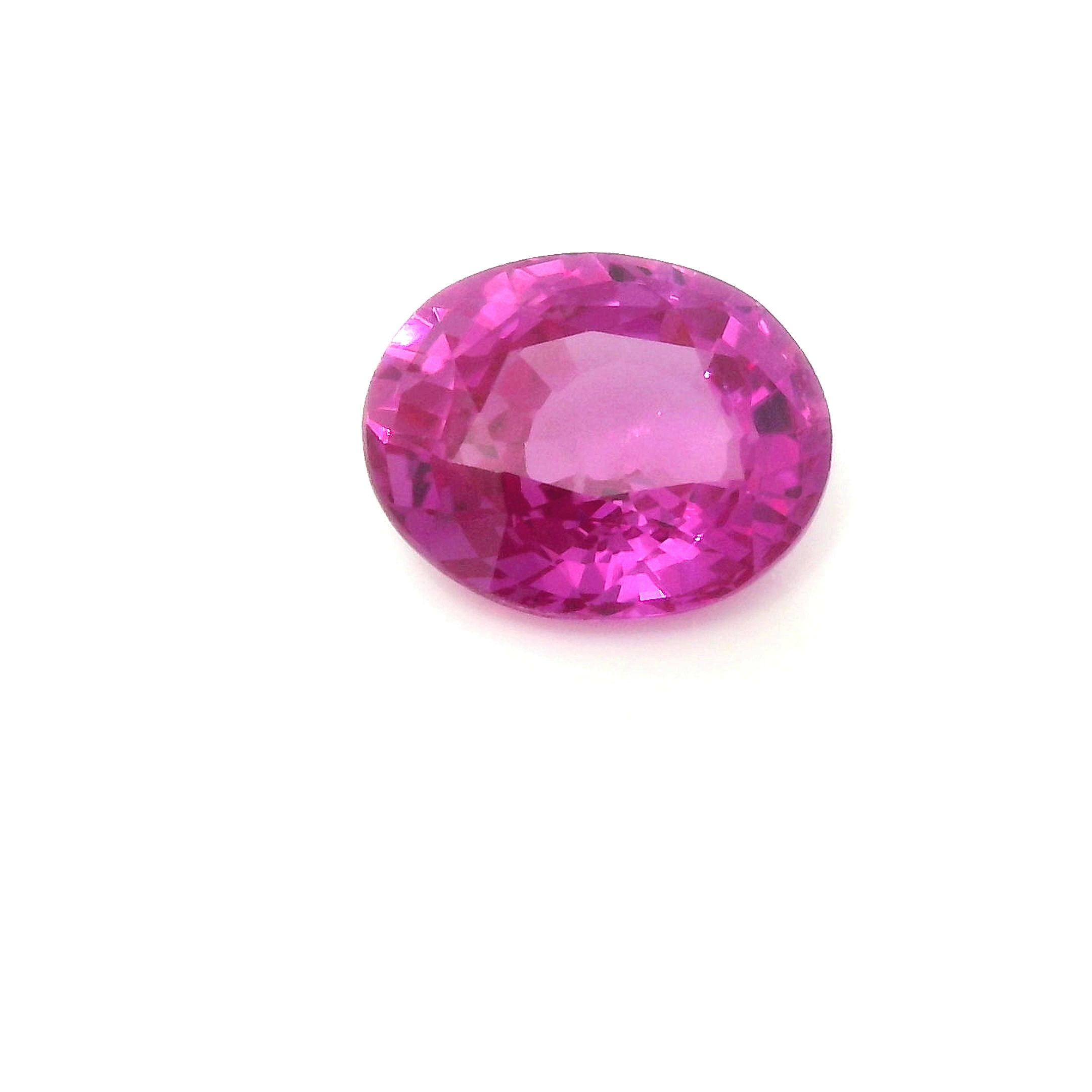 Szafir 2,07 ct, różowy, szlif owalny