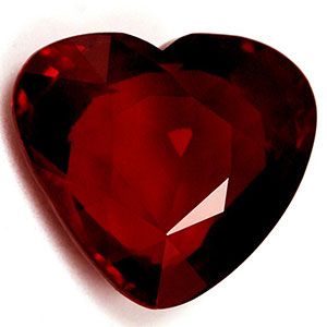 Rubin 3,02 ct, czerwony, szlif serce