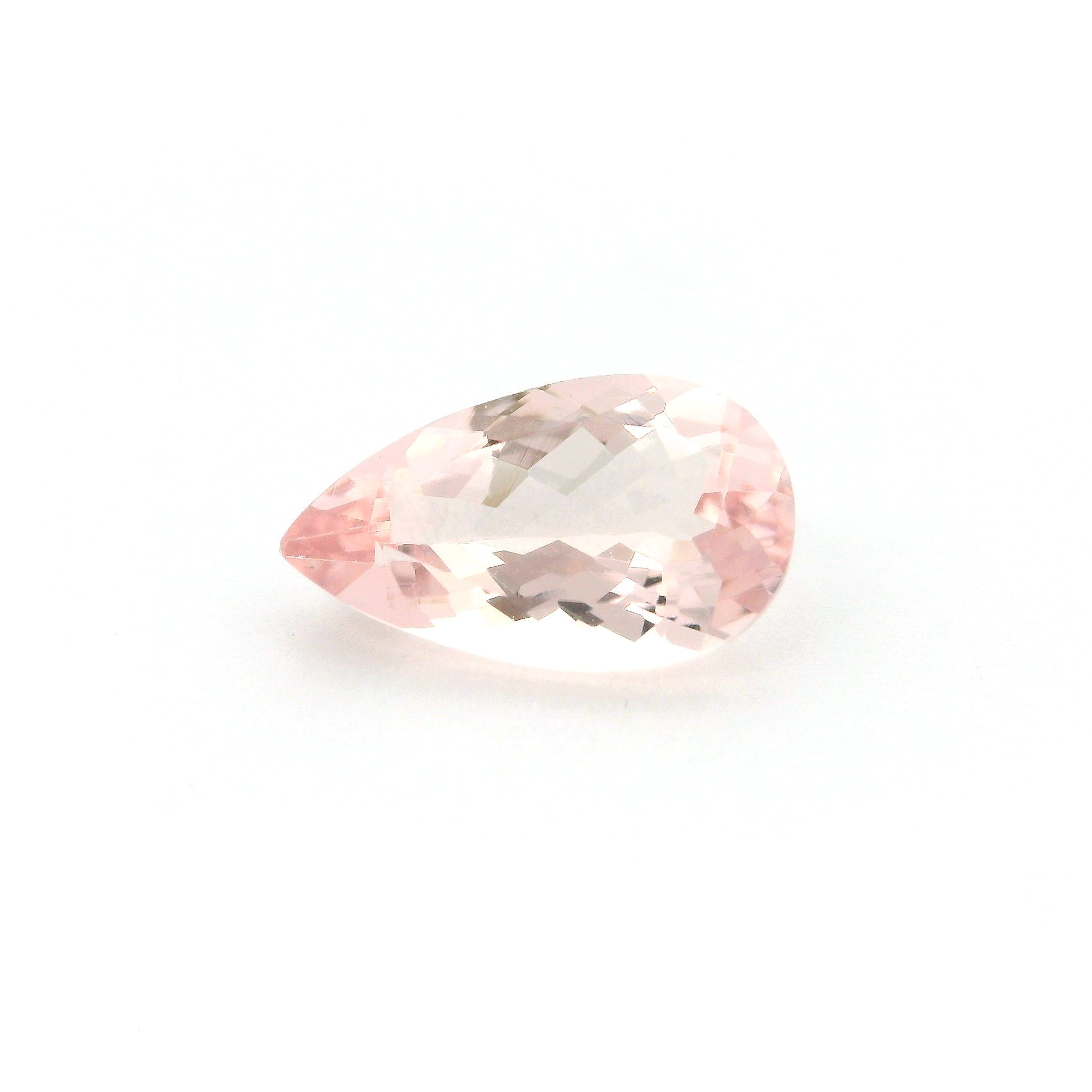 Morganit 2,19 ct, różowy, szlif gruszka