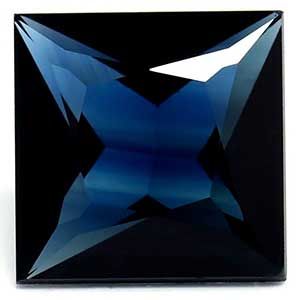 Szafir 1,20 ct, niebieski, szlif kwadratowy