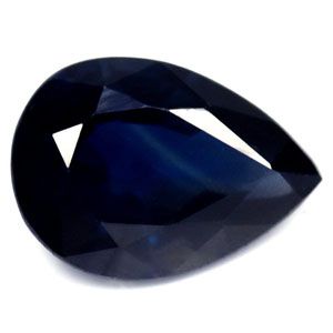 Szafir 1,21 ct, niebieski, szlif gruszka
