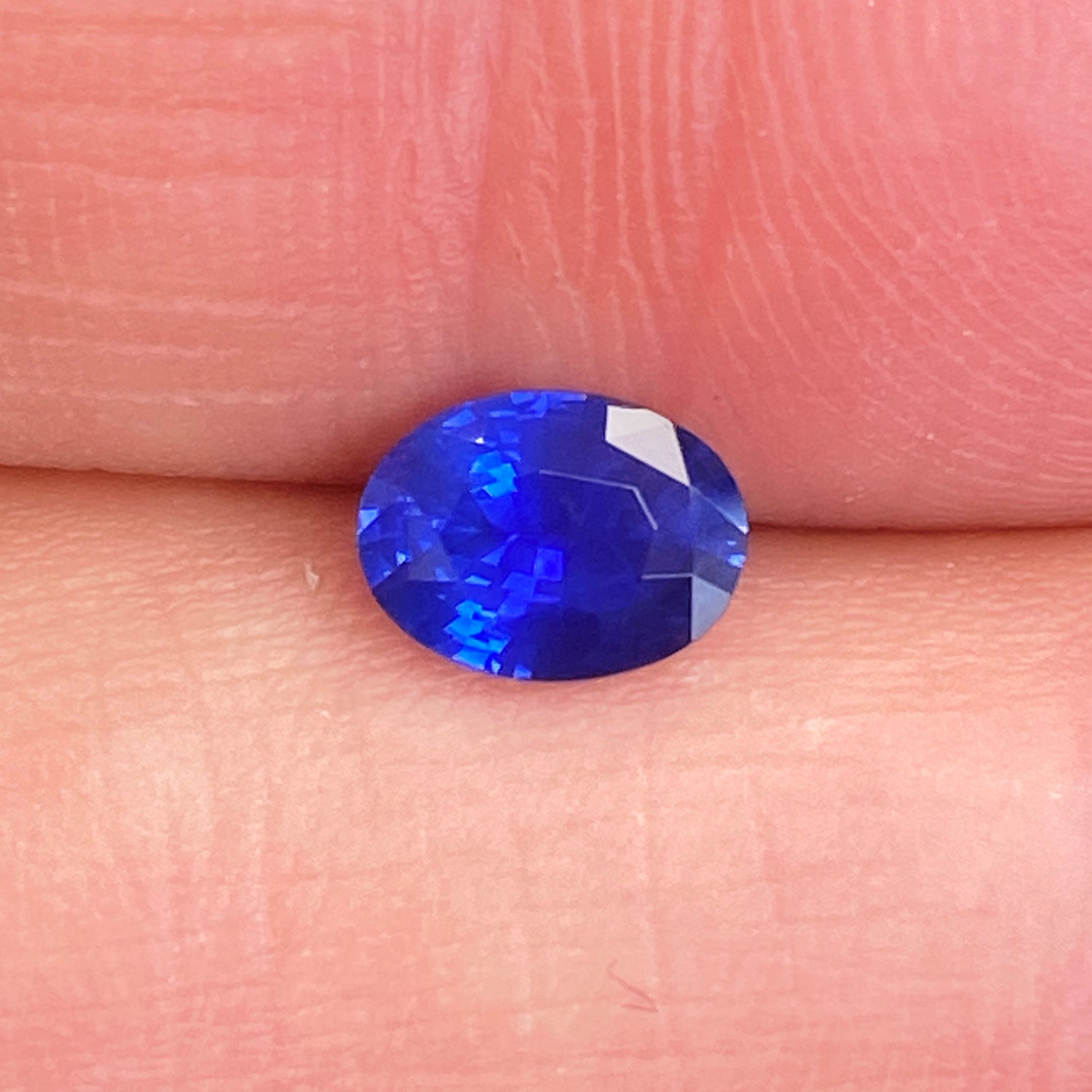 SAPPHIRE FACETED 1.03ct BLUE Blue EC SRILANKA HEATED