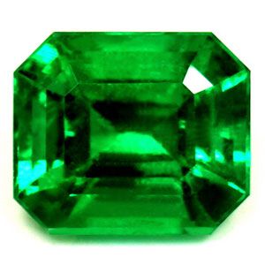 Szmaragd 1,24 ct, zielony, szlif szmaragdowy