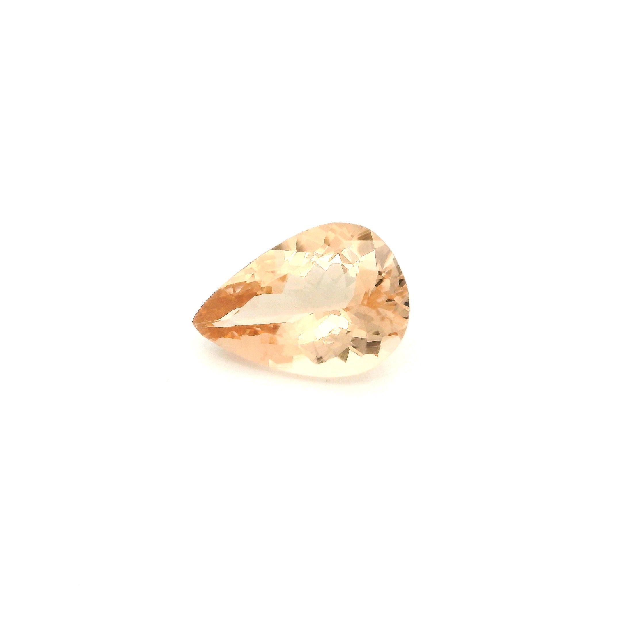 Morganit 2,42 ct, różowy, szlif gruszka