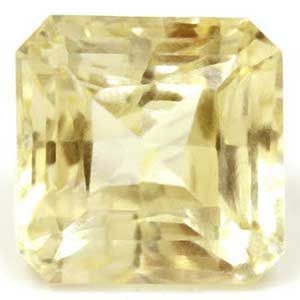 Szafir 1,16 ct, żółty, szlif szmaragdowy