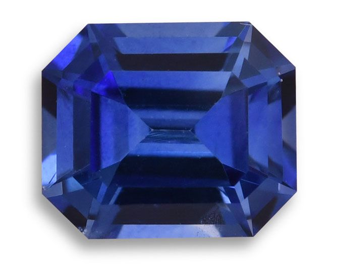 Szafir 1,02 ct, niebieski, szlif szmaragdowy