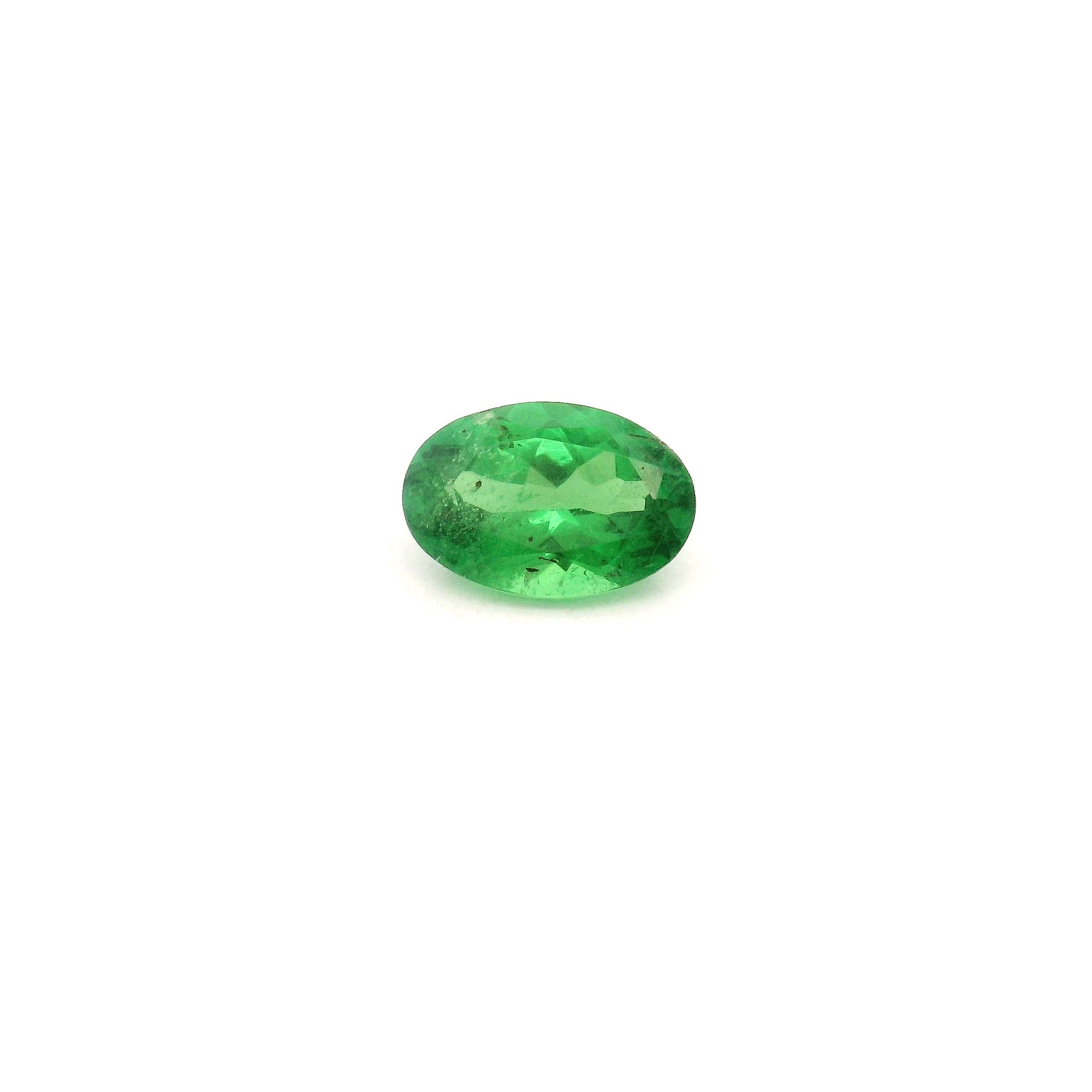 GARNET FACETED 0.65ct GREEN Deep Green SI KENYA NONE