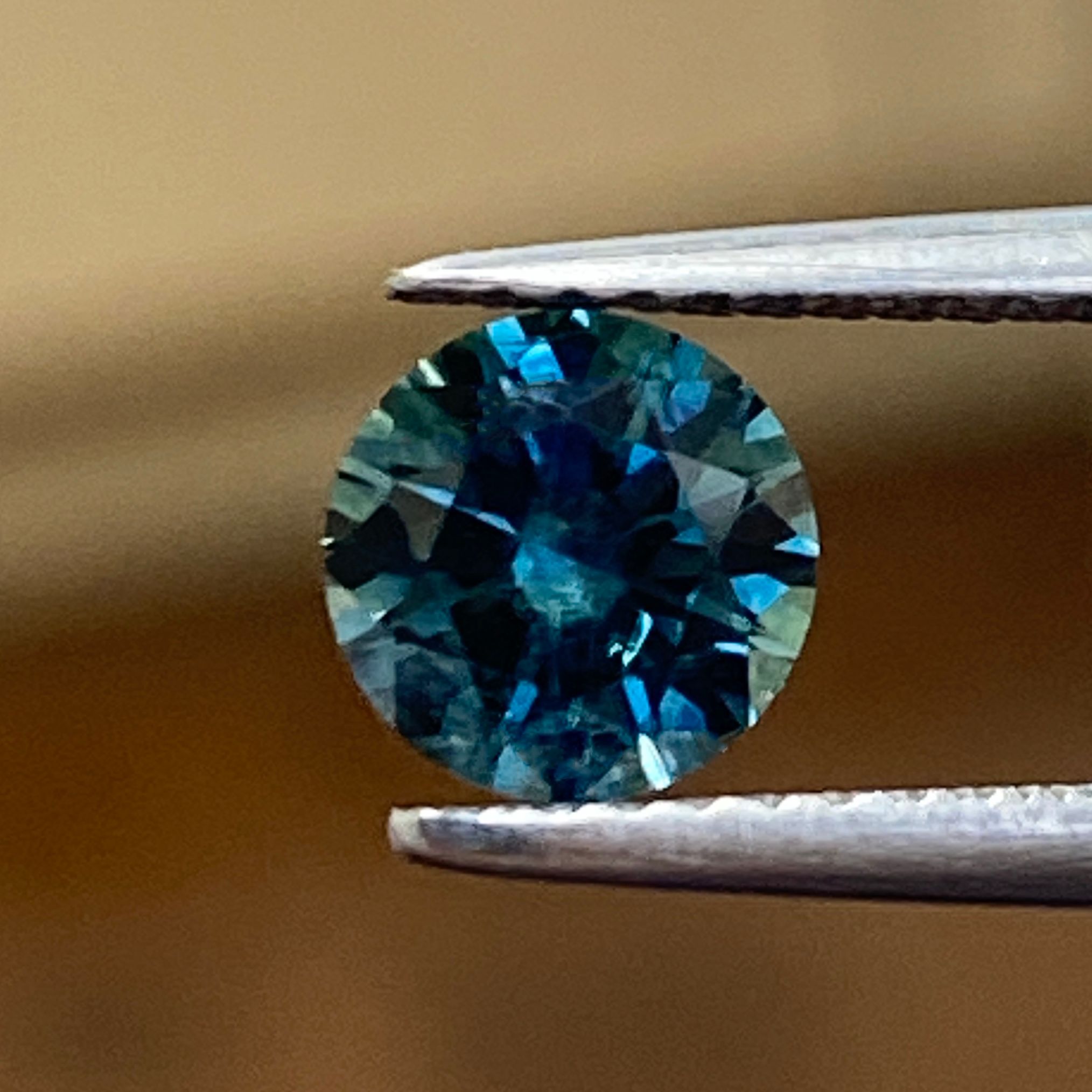 SAPPHIRE FACETED 1.19ct GREEN Blue Green EC UNITEDSTATES HEATED