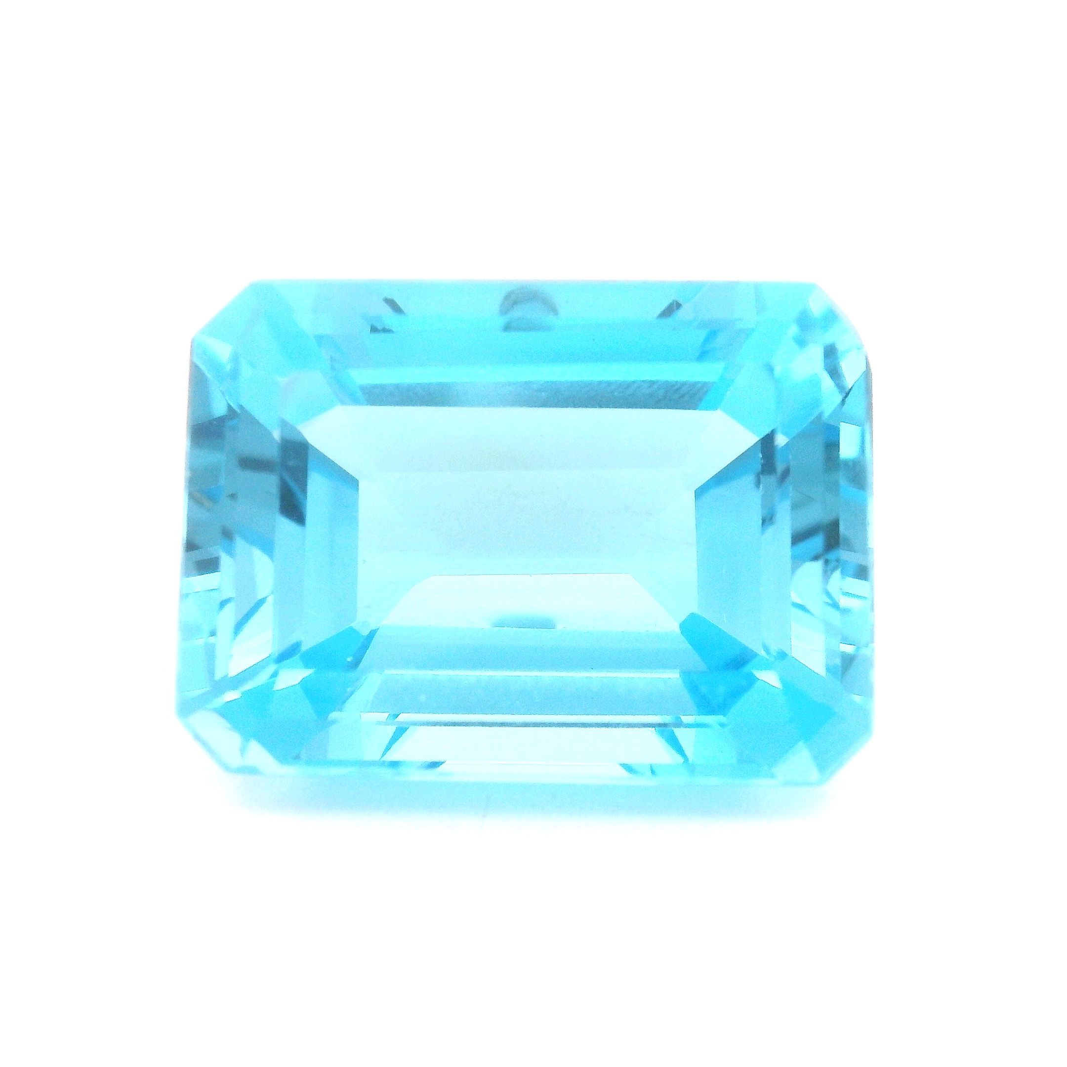 Topaz 14,75 ct, niebieski, szlif ośmiokątny