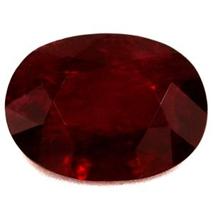 Rubin 1,30 ct, czerwony, szlif owalny