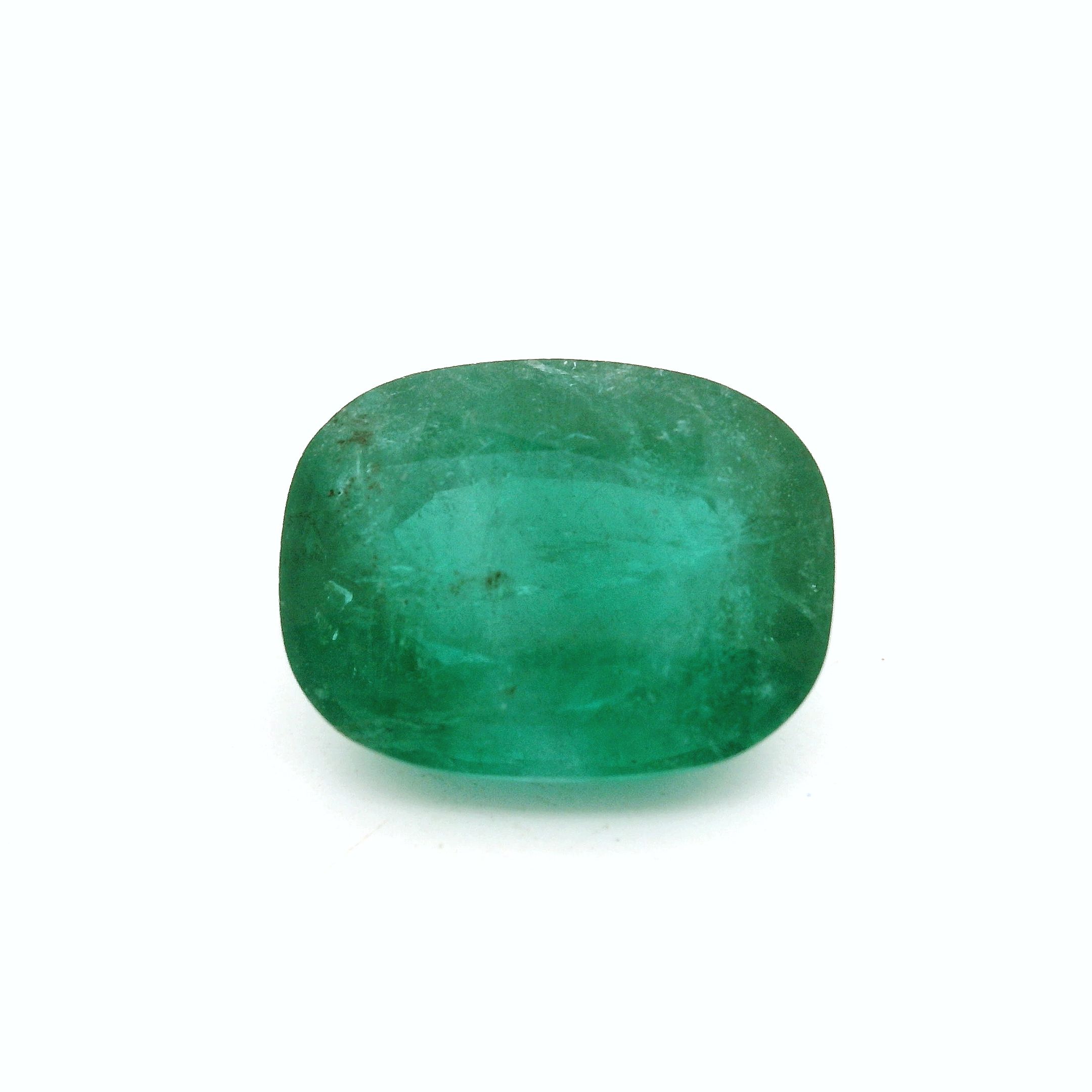 6.37 ct Cushion Emerald