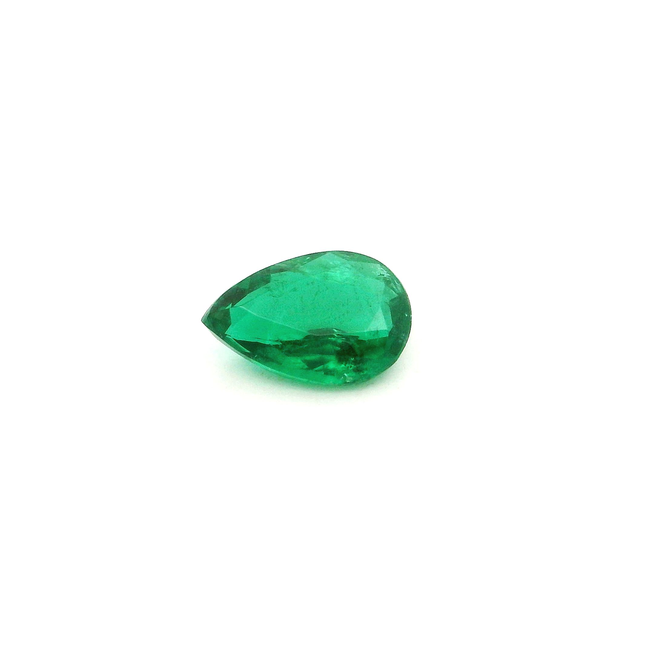 0.53 ct Pear Emerald