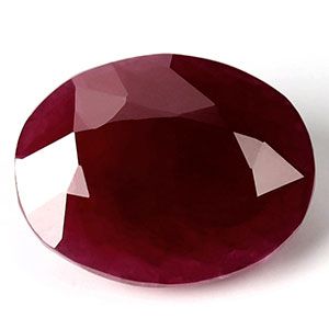 Rubin 4,27 ct, czerwony, szlif owalny