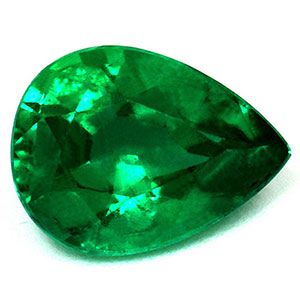 Szmaragd 1,08 ct, zielony, szlif gruszka