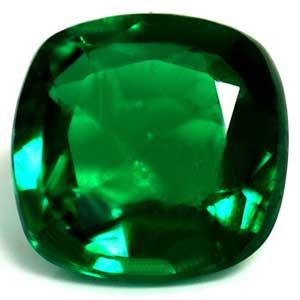 Szmaragd 1,08 ct, zielony, szlif cushion
