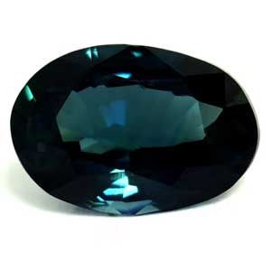 Szafir 1,28 ct, morski, szlif owalny