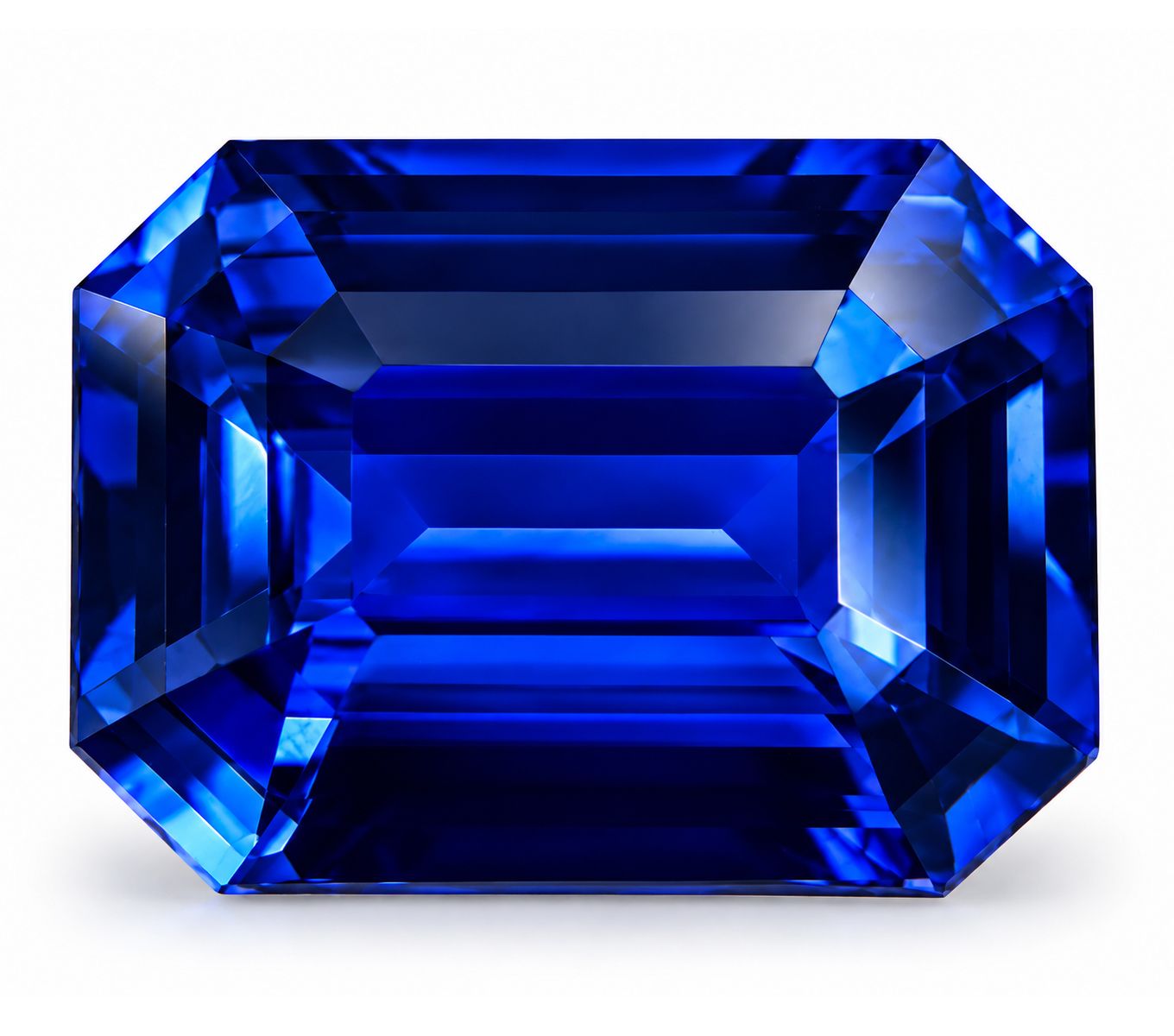 Szafir 6,54 ct, niebieski, szlif szmaragdowy