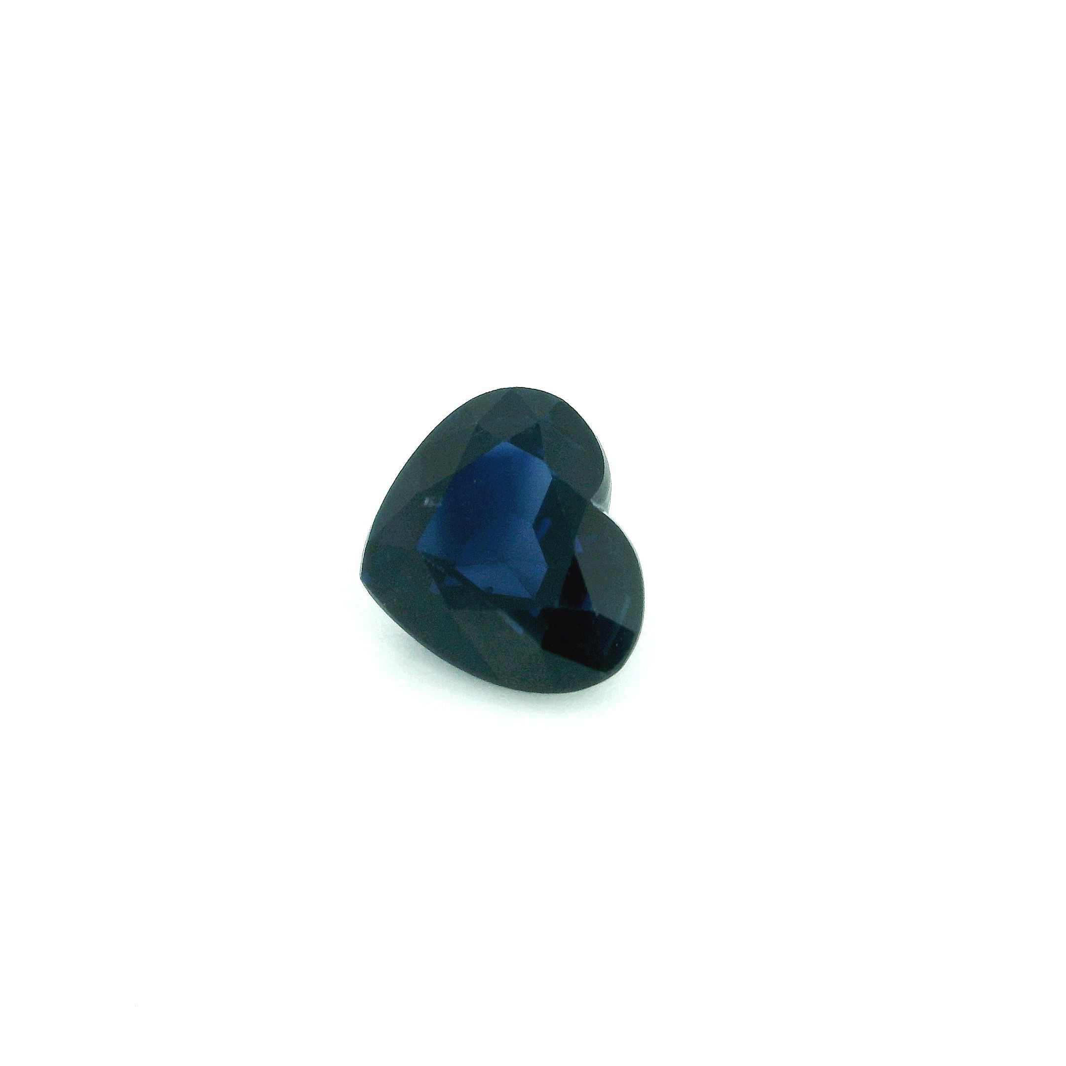 Szafir 1,98 ct, niebieski, szlif serce