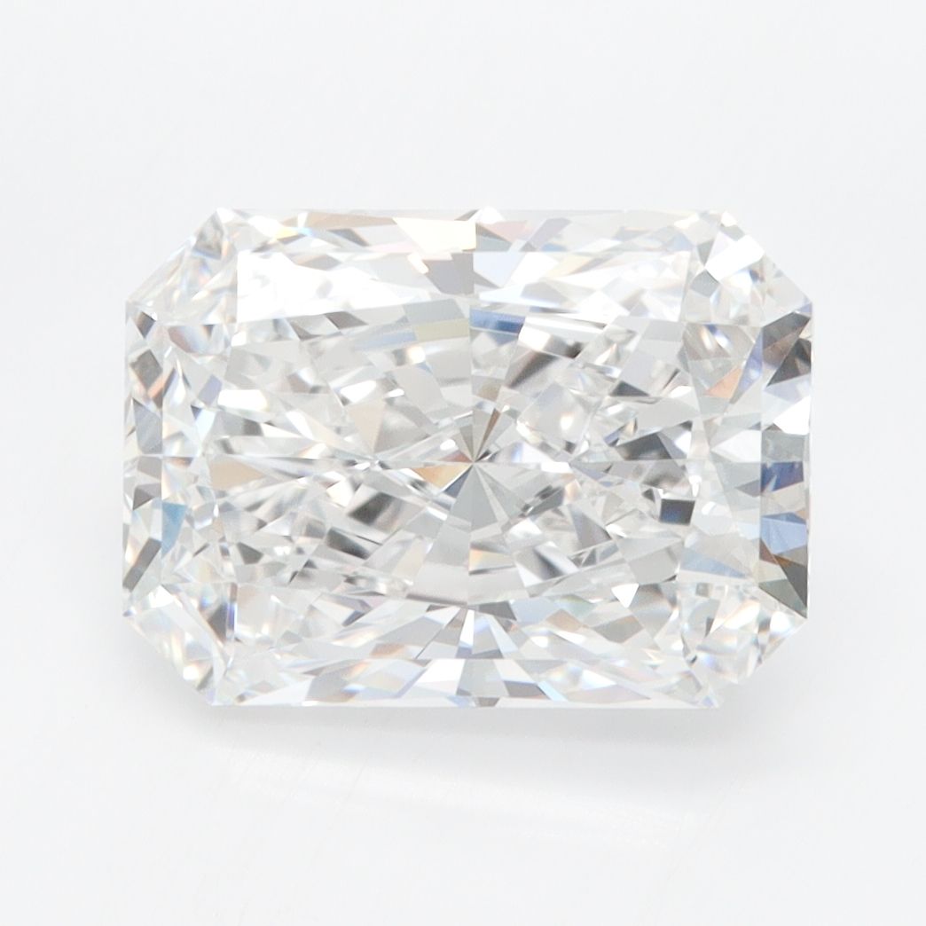 3.56-carat radiant diamond with D color, null cut, and VVS1 clarity.