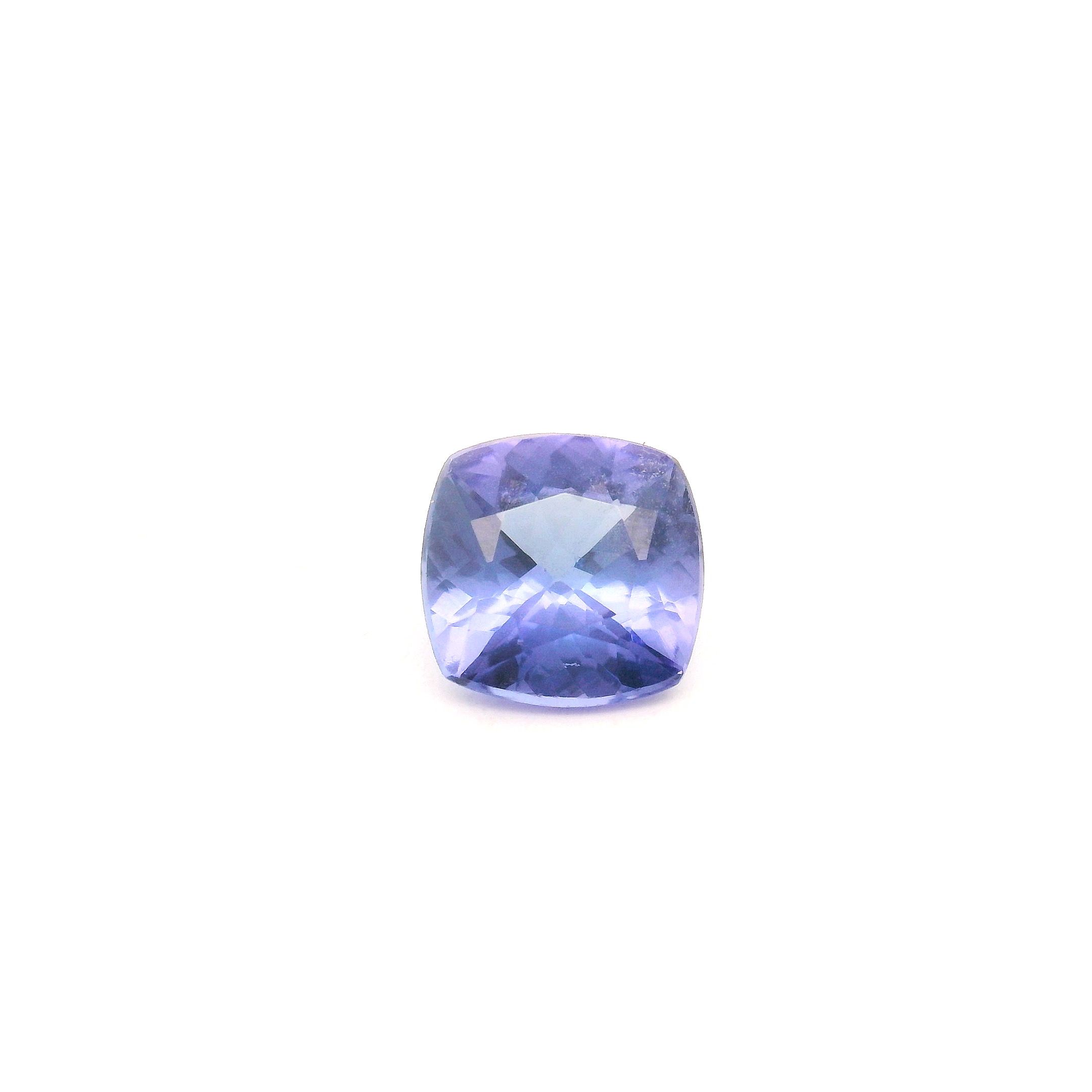 Tanzanit 1,41 ct, niebieski, szlif cushion