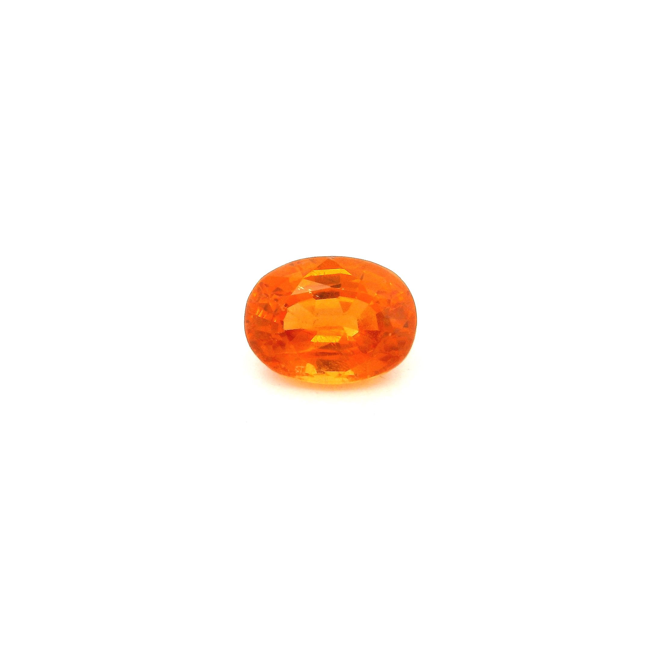 Granat 1,18 ct, pomarańczowy, szlif owalny