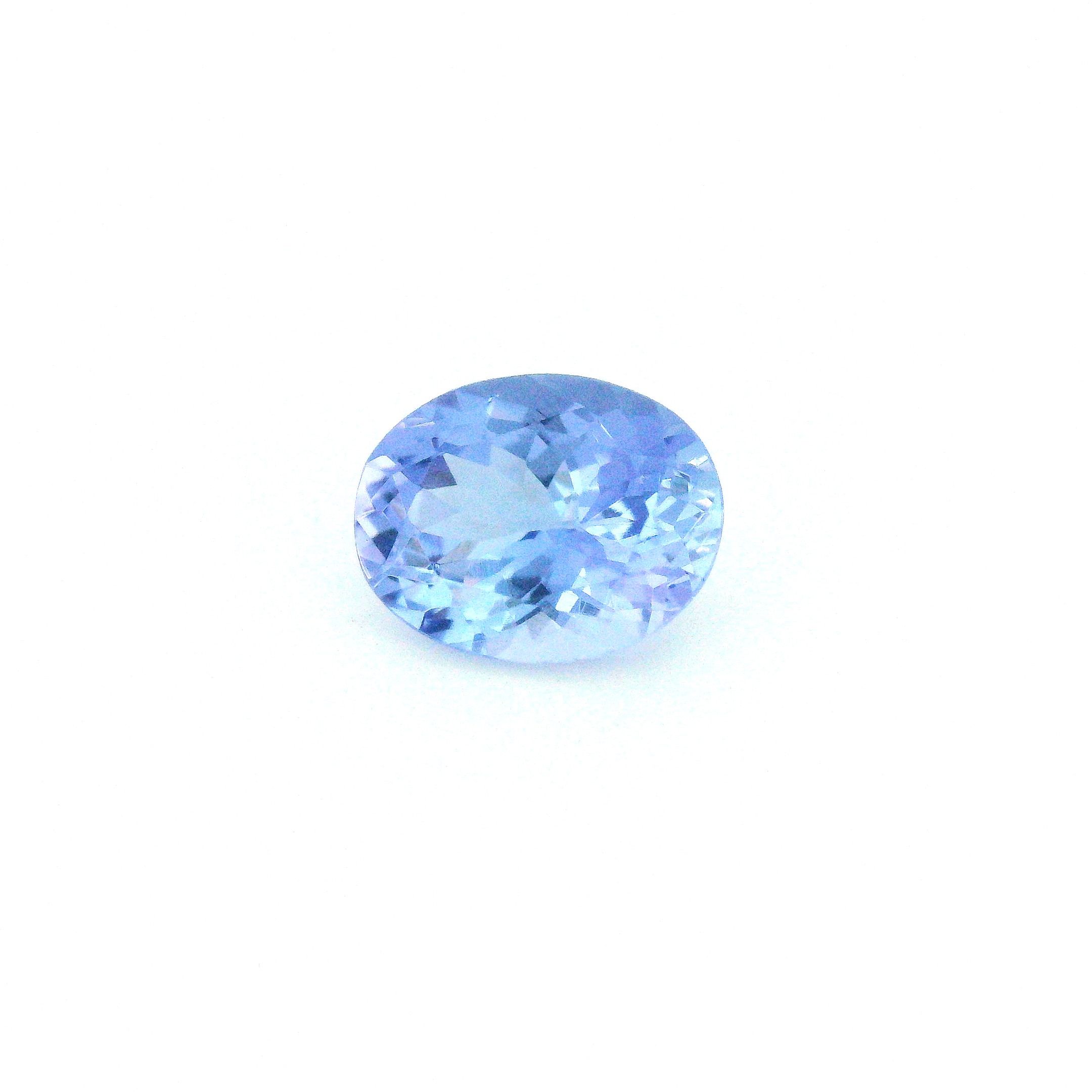 Tanzanit 1,69 ct, niebieski, szlif owalny