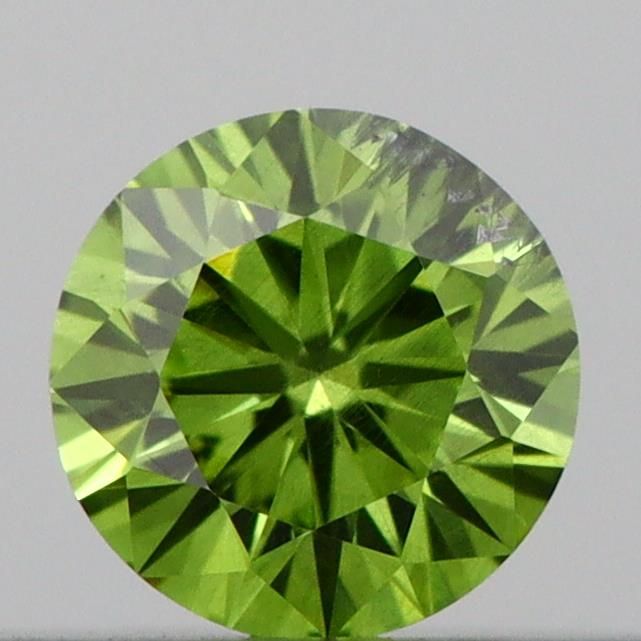 0.19 CT Fancy Vivid Green ROUND