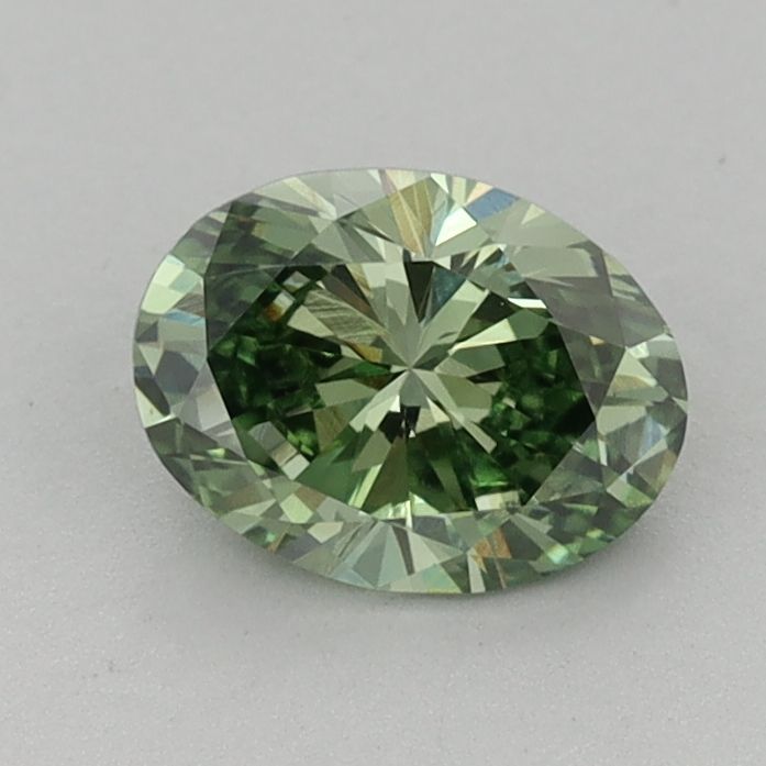 0.83 CT Fancy Vivid Green OVAL