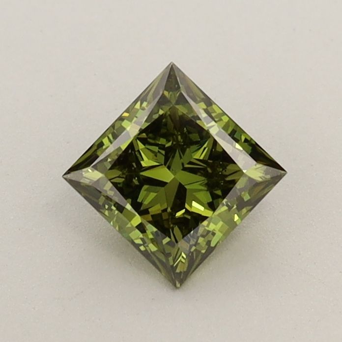 0.55 CT Fancy Vivid Green PRINCESS