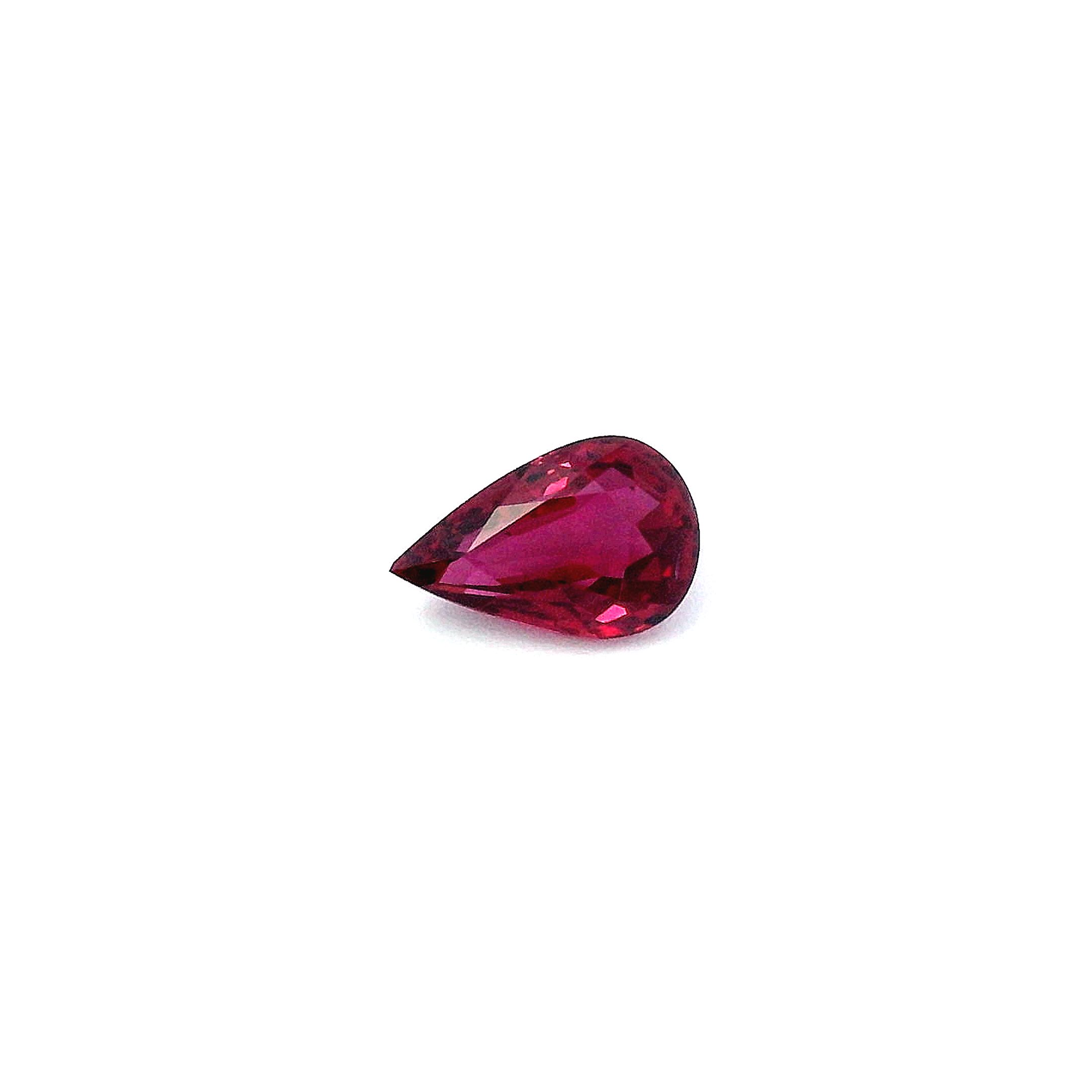 0.61 ct Pear ruby