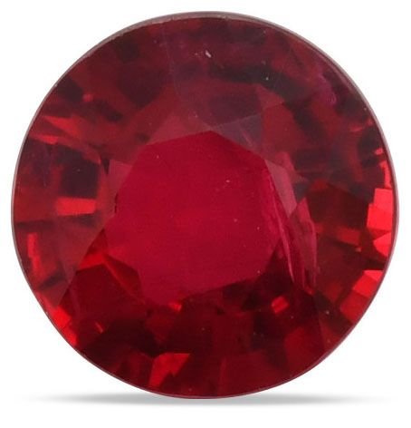 Rubin 1,52 ct, czerwony, szlif okrągły