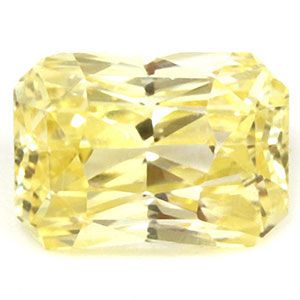 Szafir 1,64 ct, żółty, szlif szmaragdowy