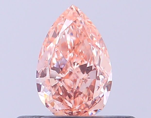0.31 CT Fancy Intense Orangey Pink PEAR