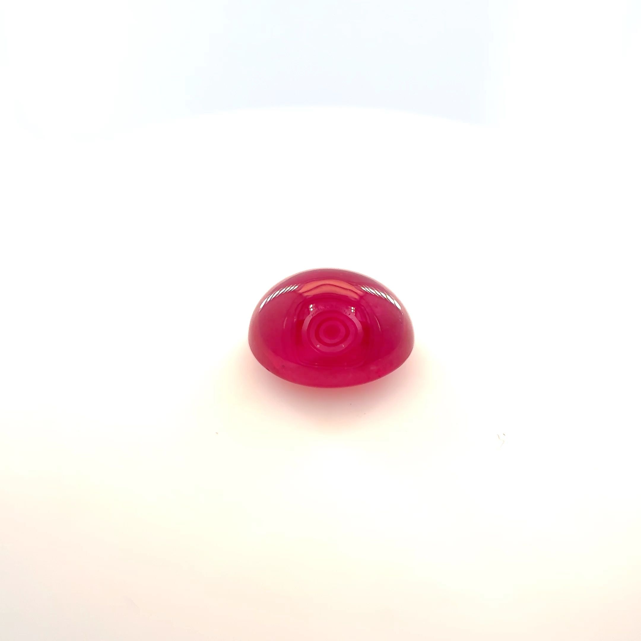 Rubin 2,45 ct, czerwony, kaboszon