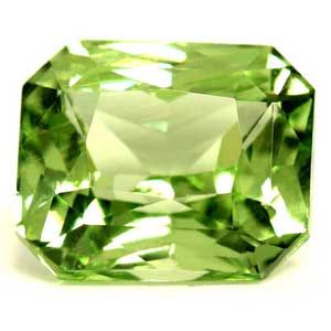 Granat 1,51 ct, zielony, szlif szmaragdowy