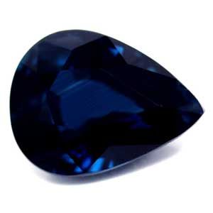 Szafir 2,54 ct, niebieski, szlif gruszka