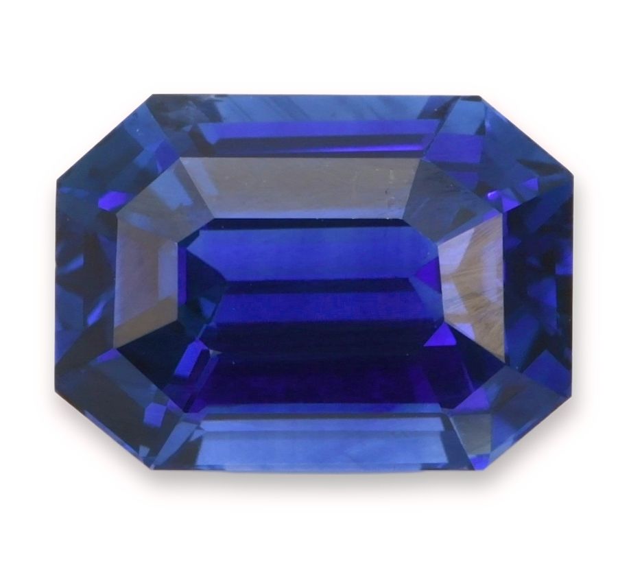 Szafir 6,37 ct, niebieski, szlif szmaragdowy