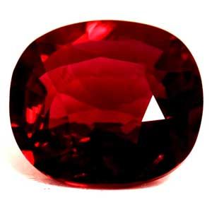 Rubin 1,21 ct, czerwony, szlif cushion