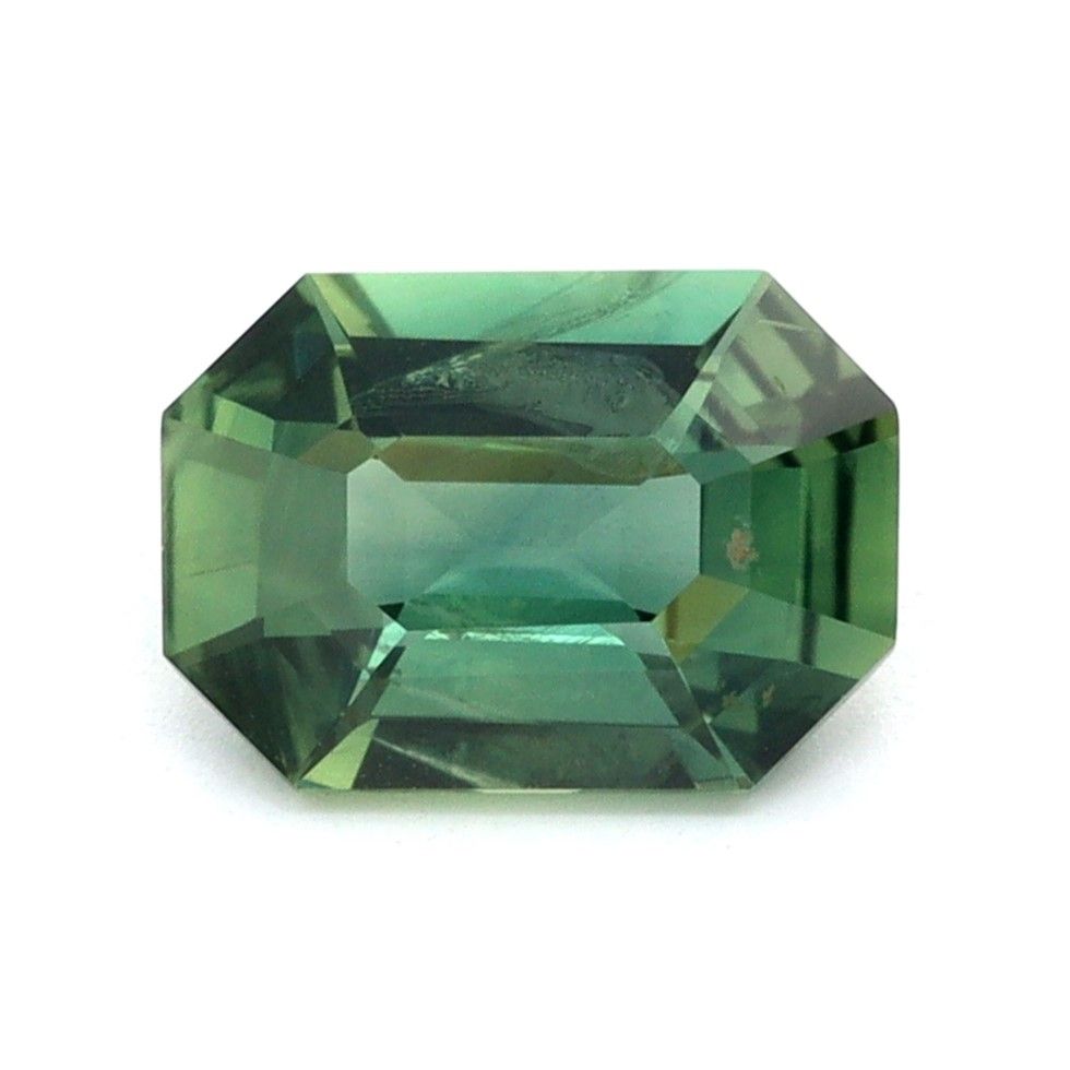 SAPPHIRE FACETED 0.82ct GREEN GREEN EC AUSTRALIA HEATED