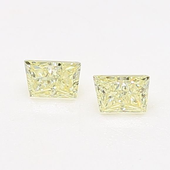0.13 カラット Tapered Baguette ファンシー イエロー VS1 天然 ダイヤモンド