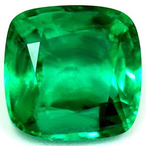 Szmaragd 1,49 ct, zielony, szlif cushion