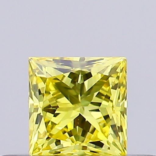0.26 CT Fancy Vivid Yellow PRINCESS